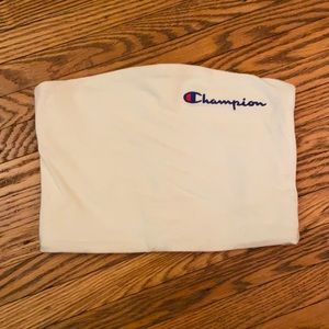 White, XS, Champion tube-top. Worn once.